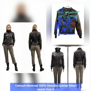 Cokluch Montreal 100% Genuine Leather Biker Jacket Size S